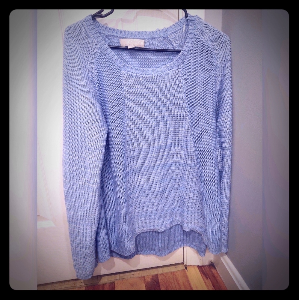 Blue knit sweater